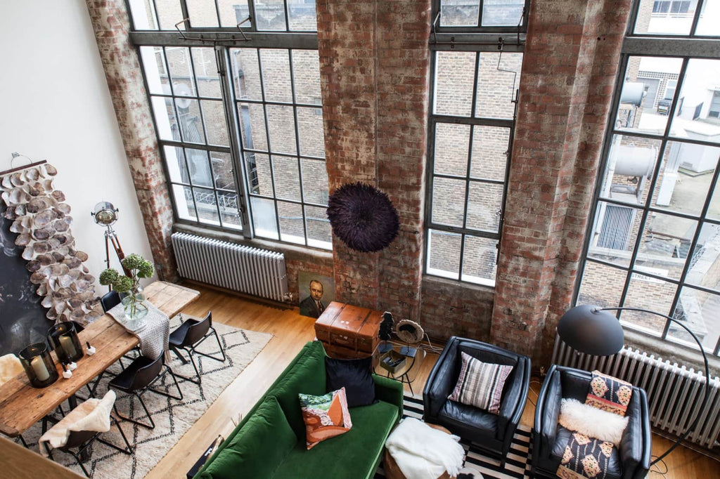 Heather's Clerkenwell apartment with large industrial windows