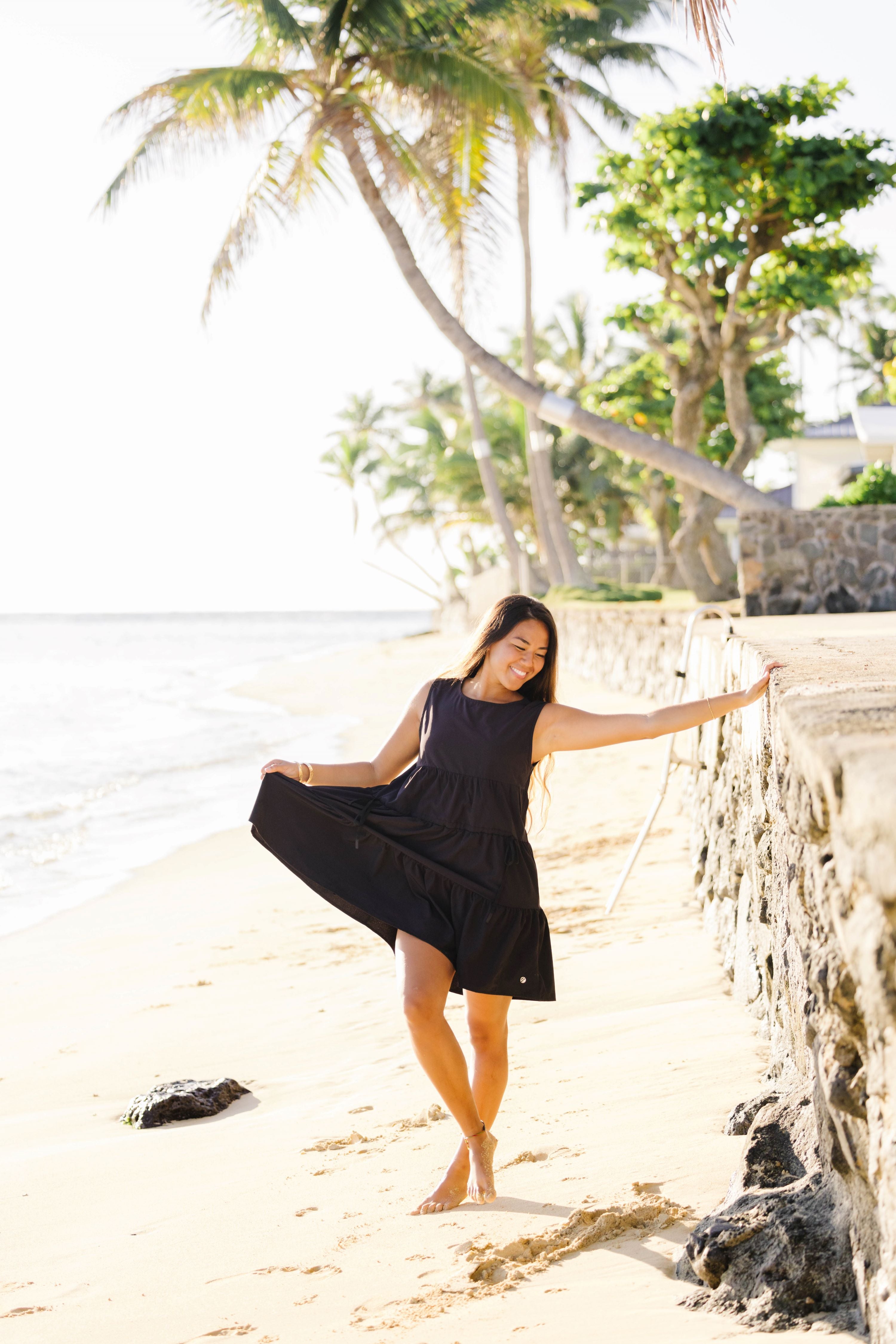 Black swimsuit cover up