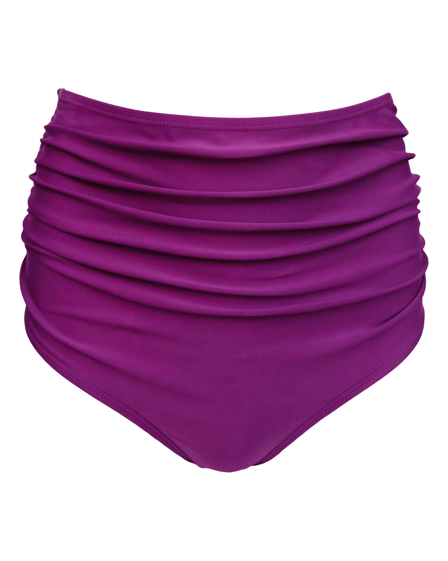 Plum Ruched High Rise Bottom – Nani Swimwear