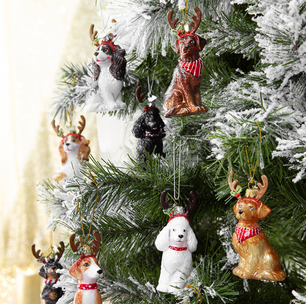dog christmas tree ornaments