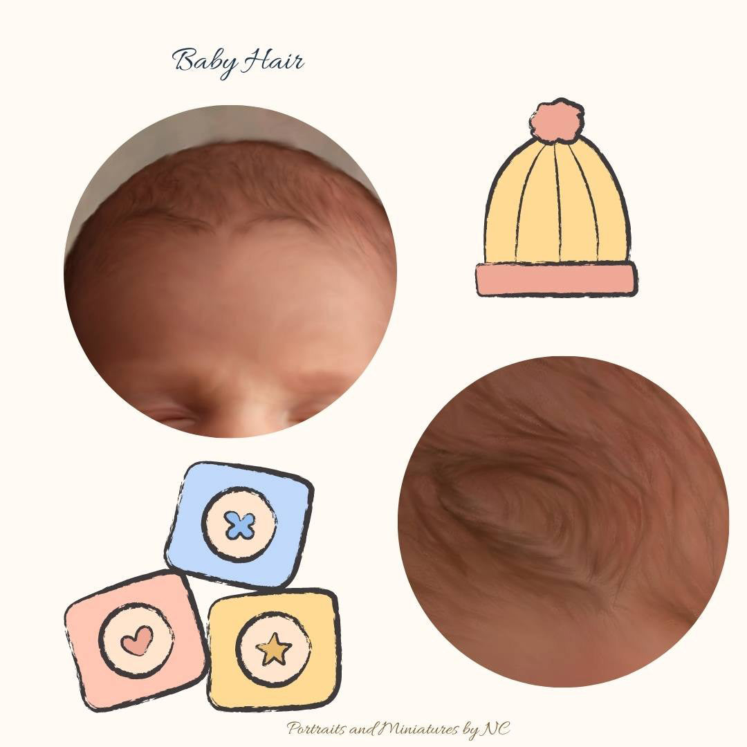 painted baby hair