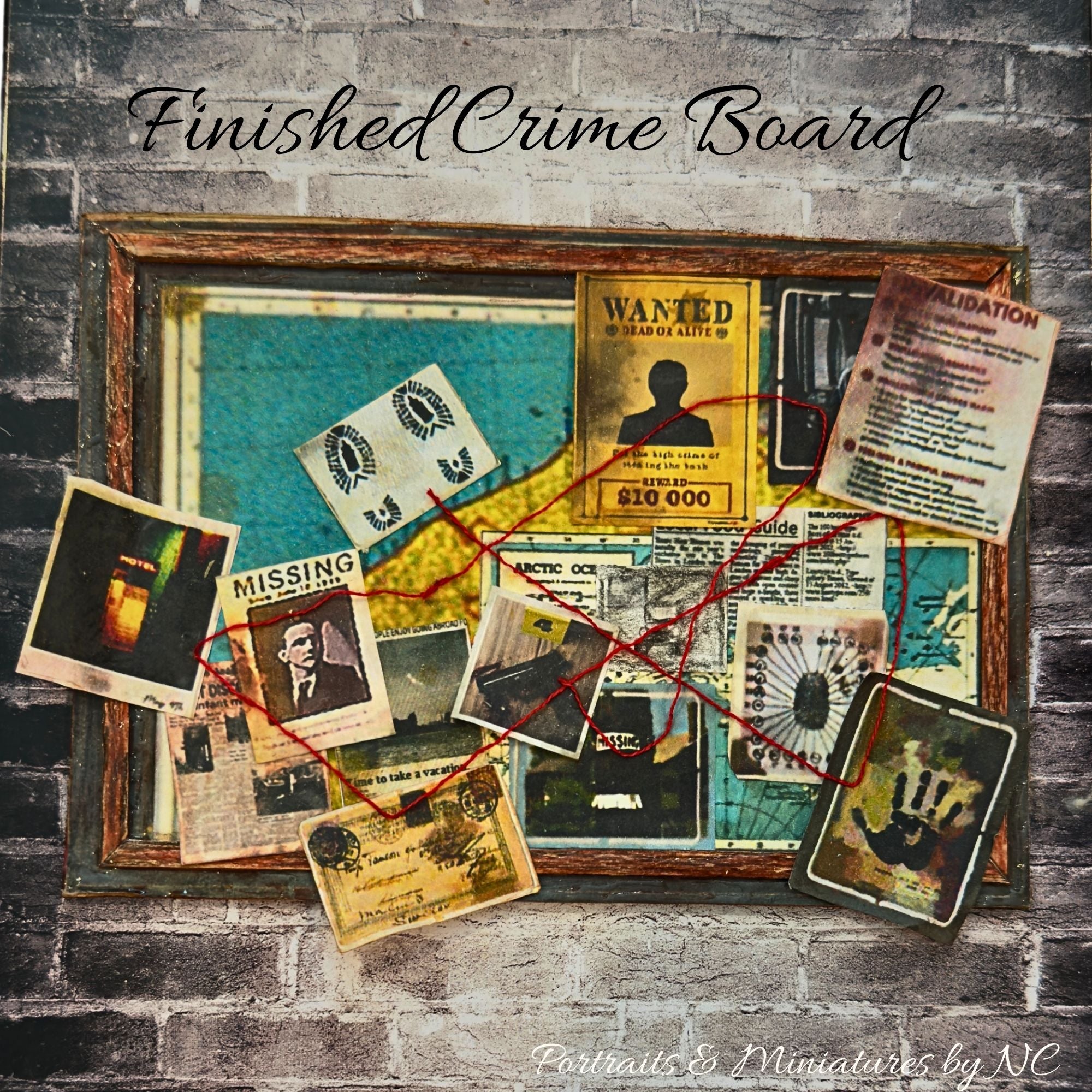 Finished Miniature Crime Scene Board