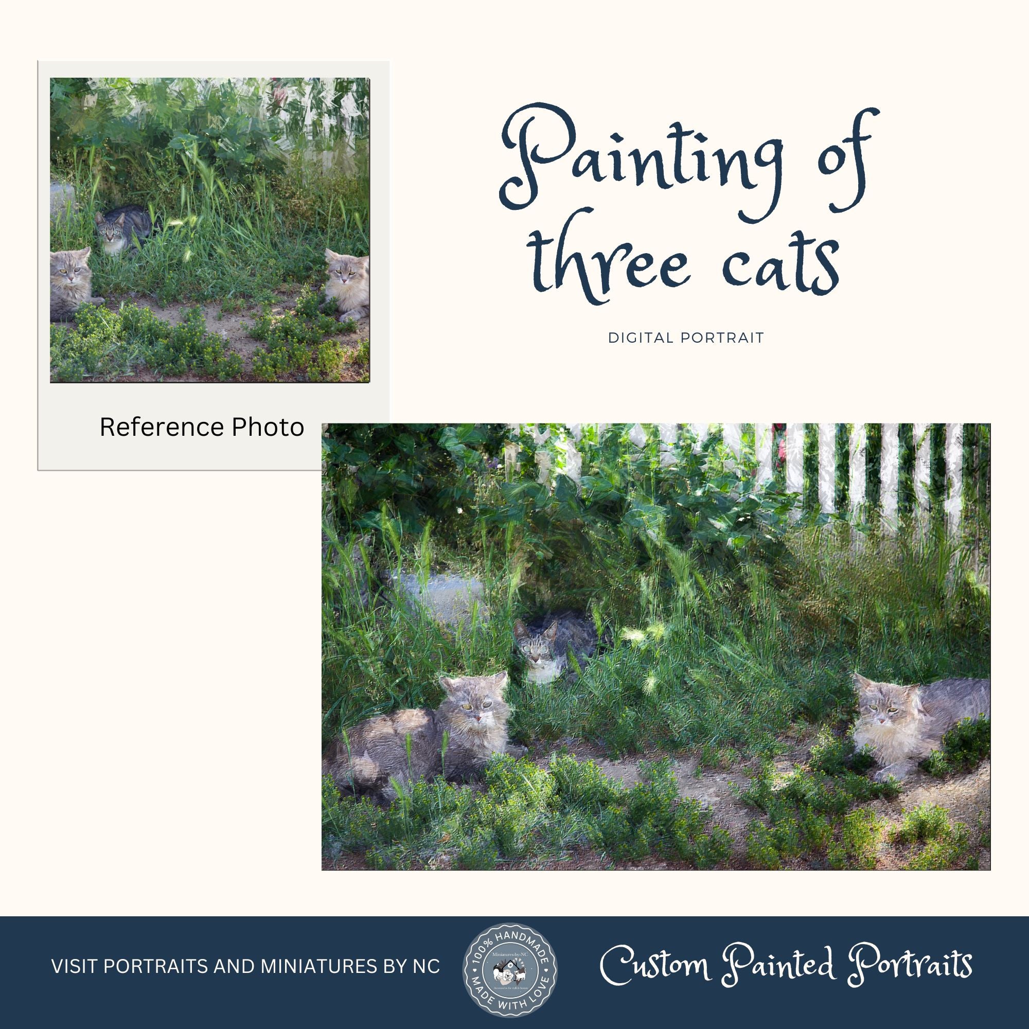 painting from photo of cats