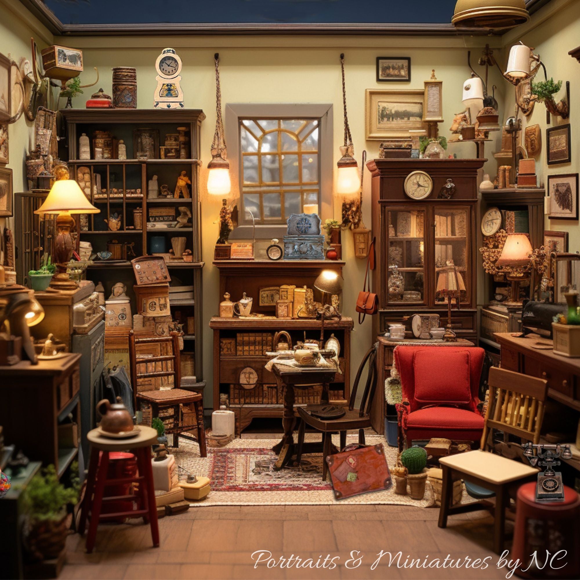 Miniature second hand store