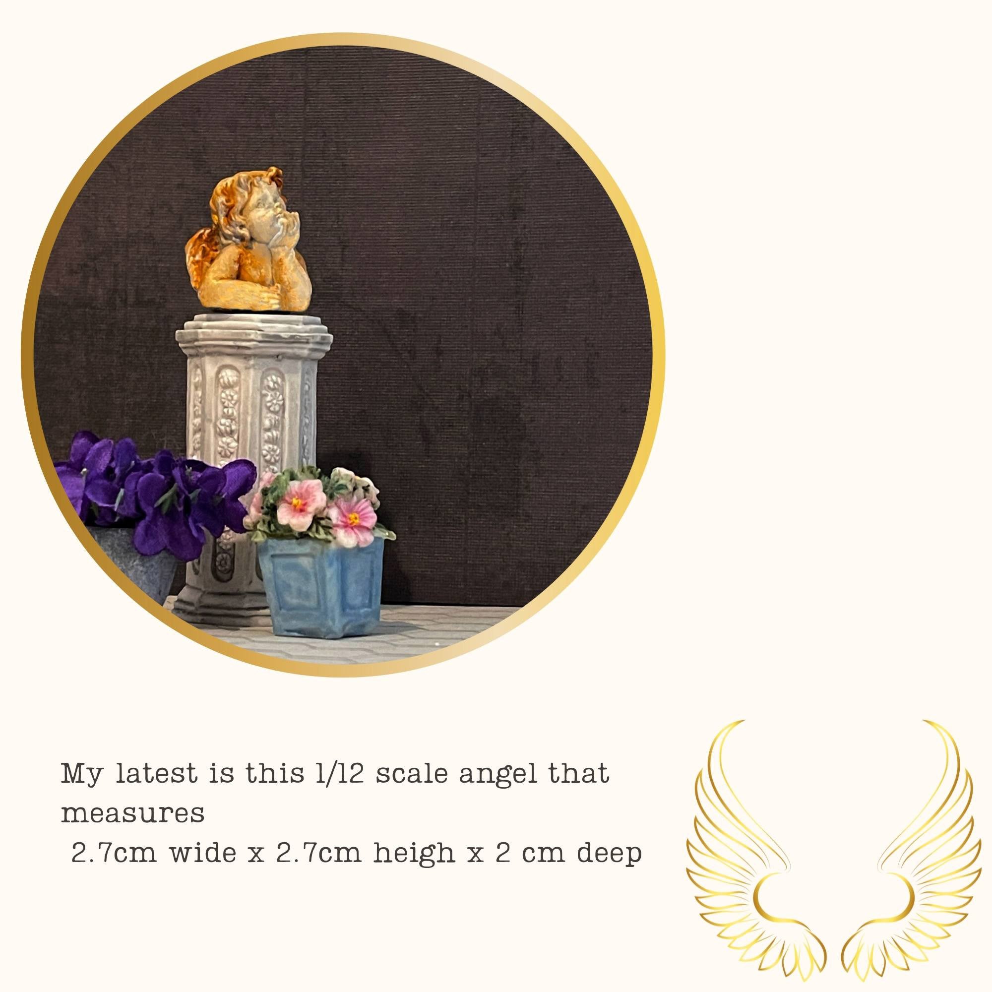 buste d'ange pour maison de poupée