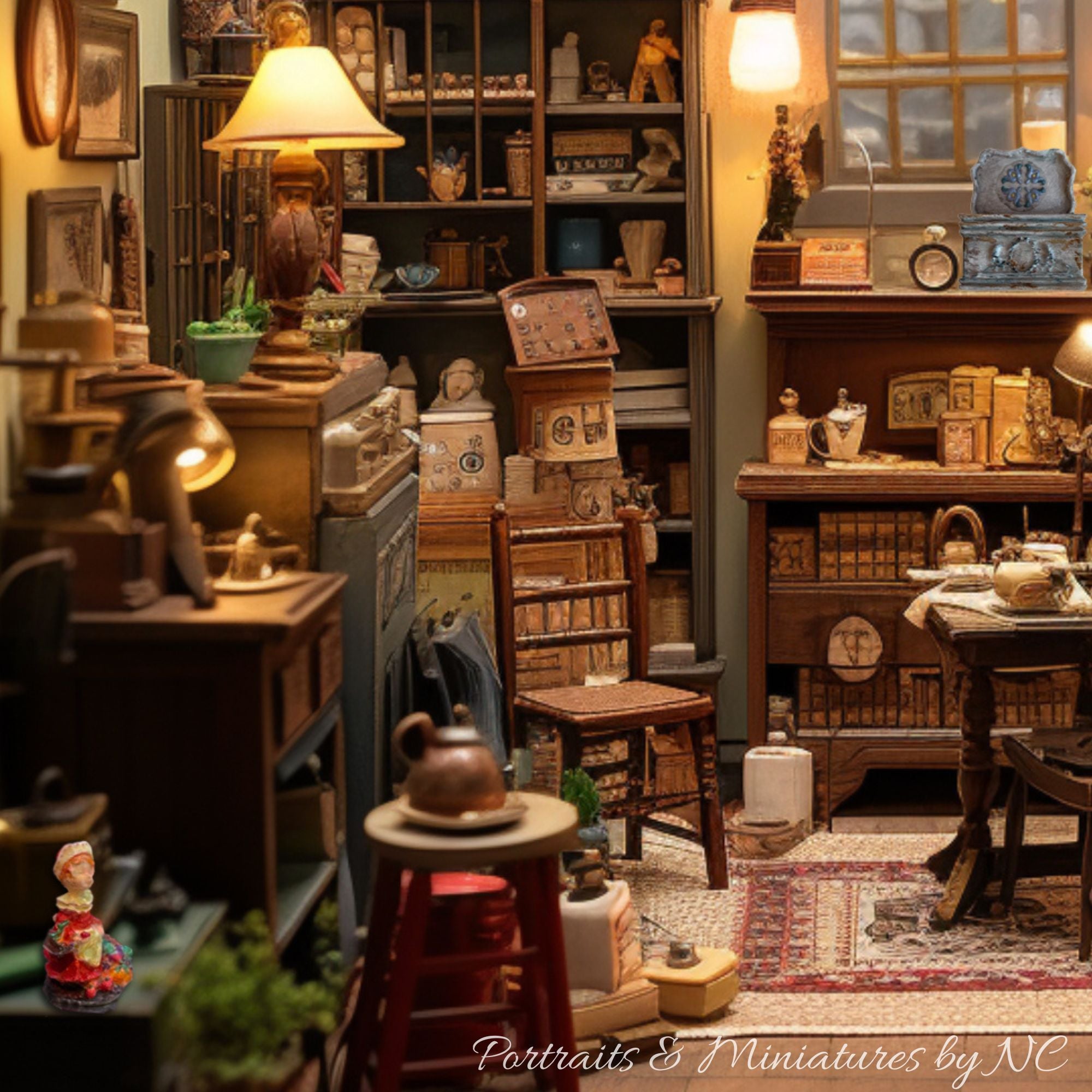 interior of2nd hand miniature store