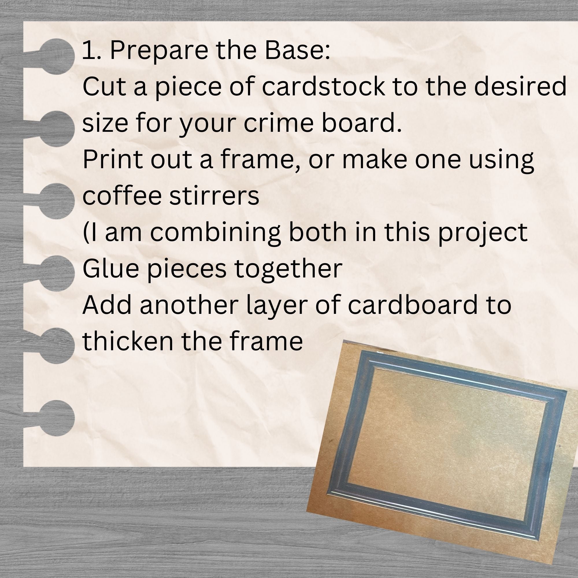 making a crime board base