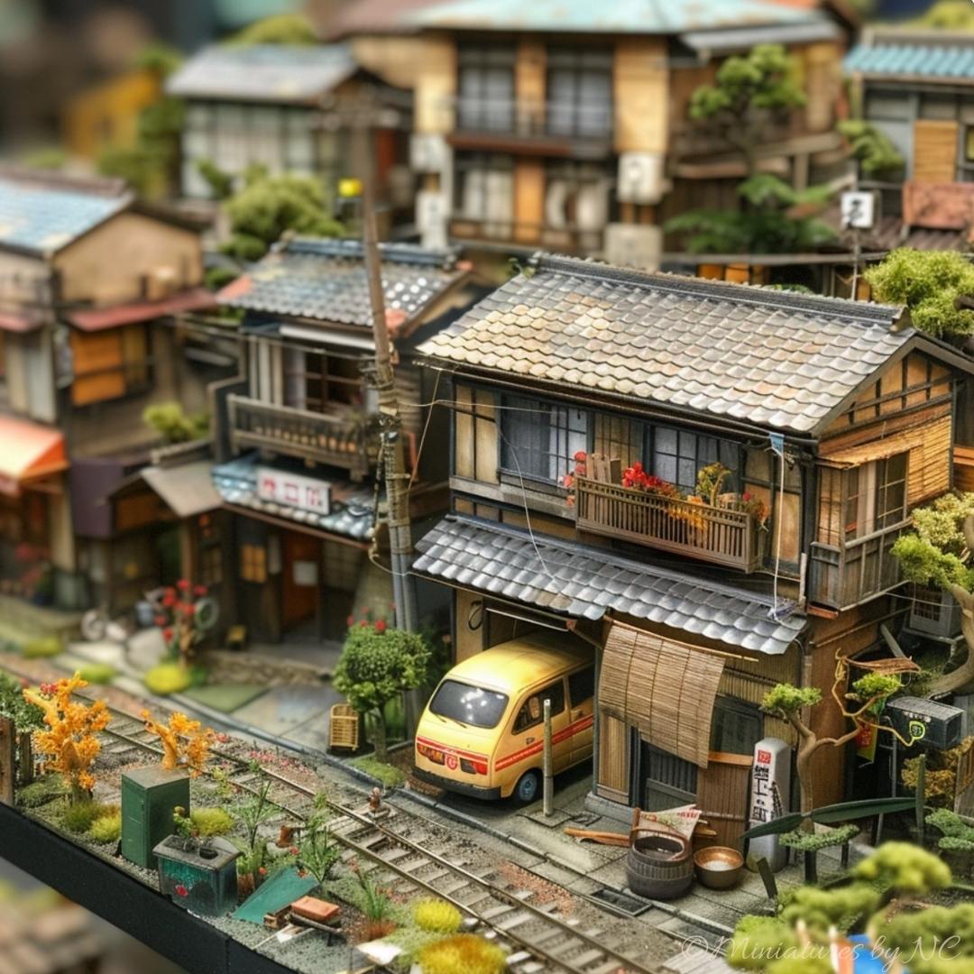 Miniature Japanese cityscape