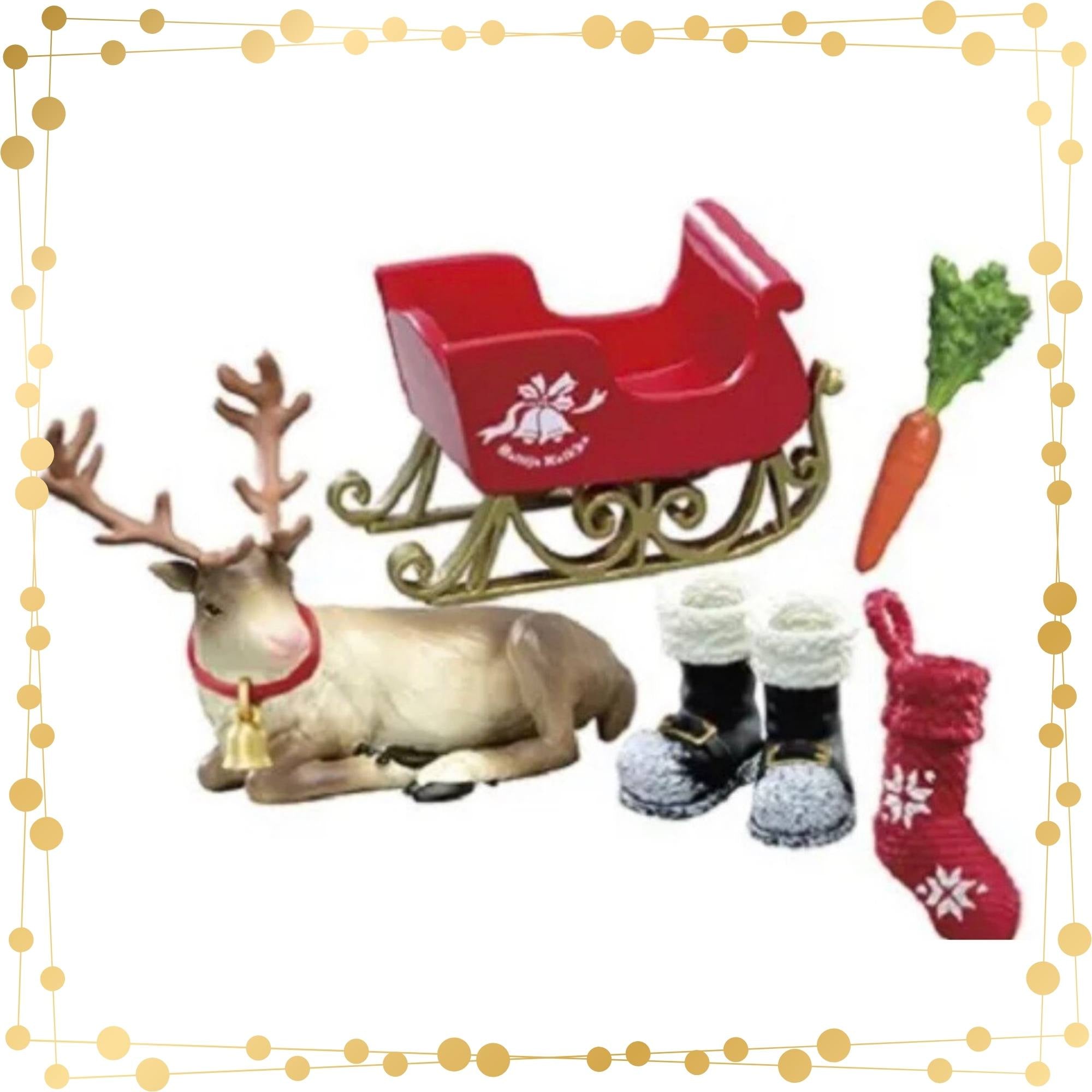 Reindeer and Sleigh Miniature