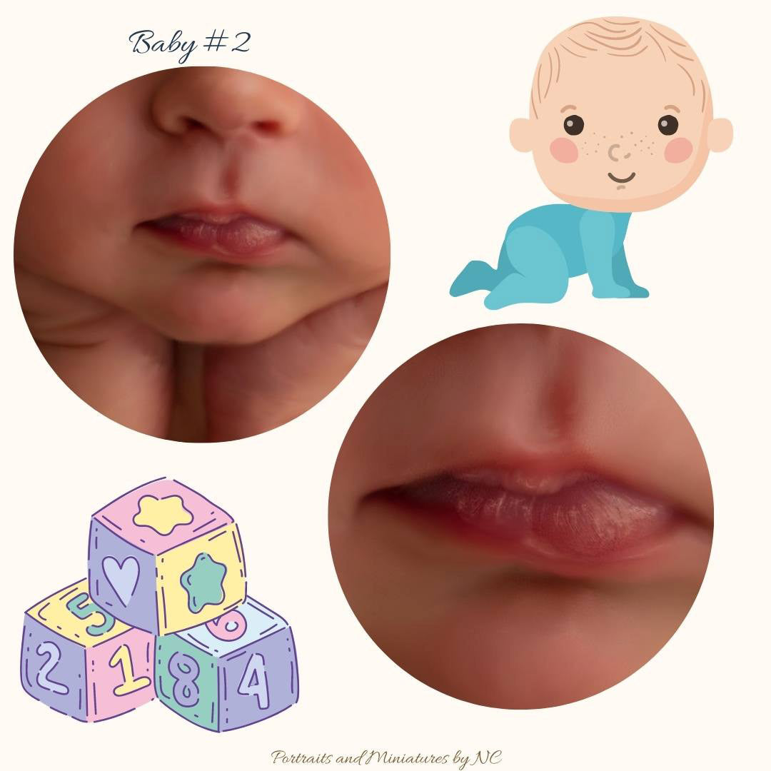 Baby 2 bemalte Lippen
