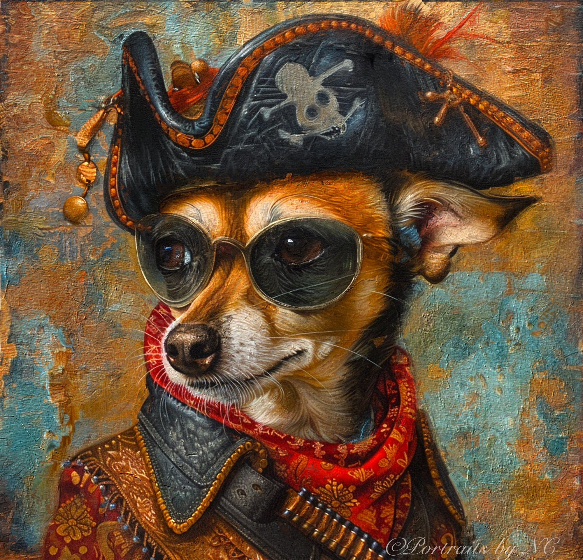 Rat Cha Pet Portrait as Buccaneer