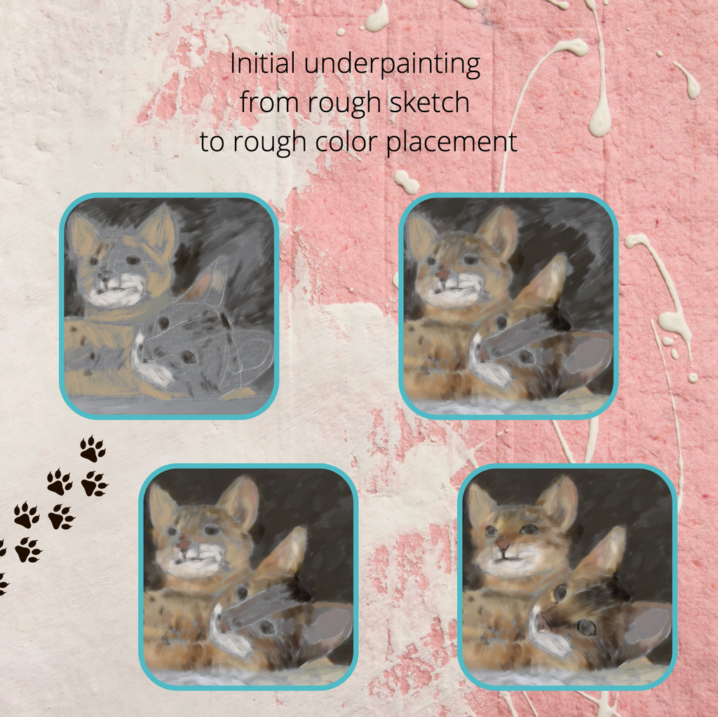Underpainting for cats