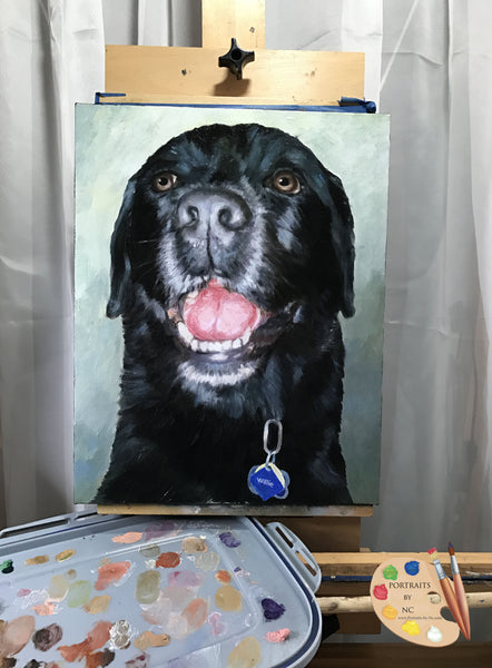 Labrador Oil Painting