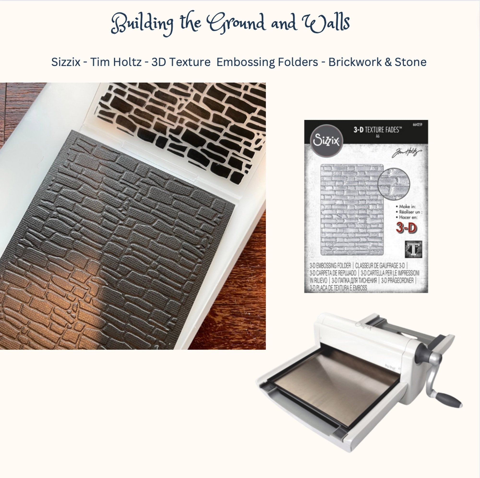 building ground and walls with embossing folders