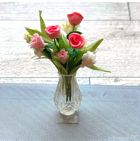 Miniature Carnations in Vase