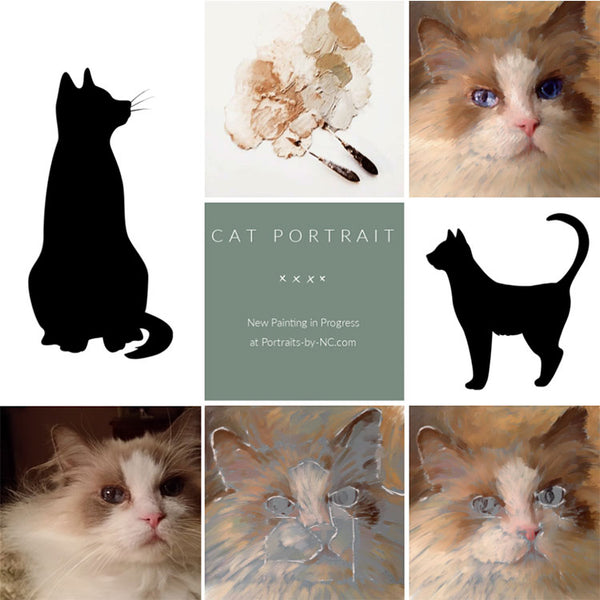 Cat portrait collage