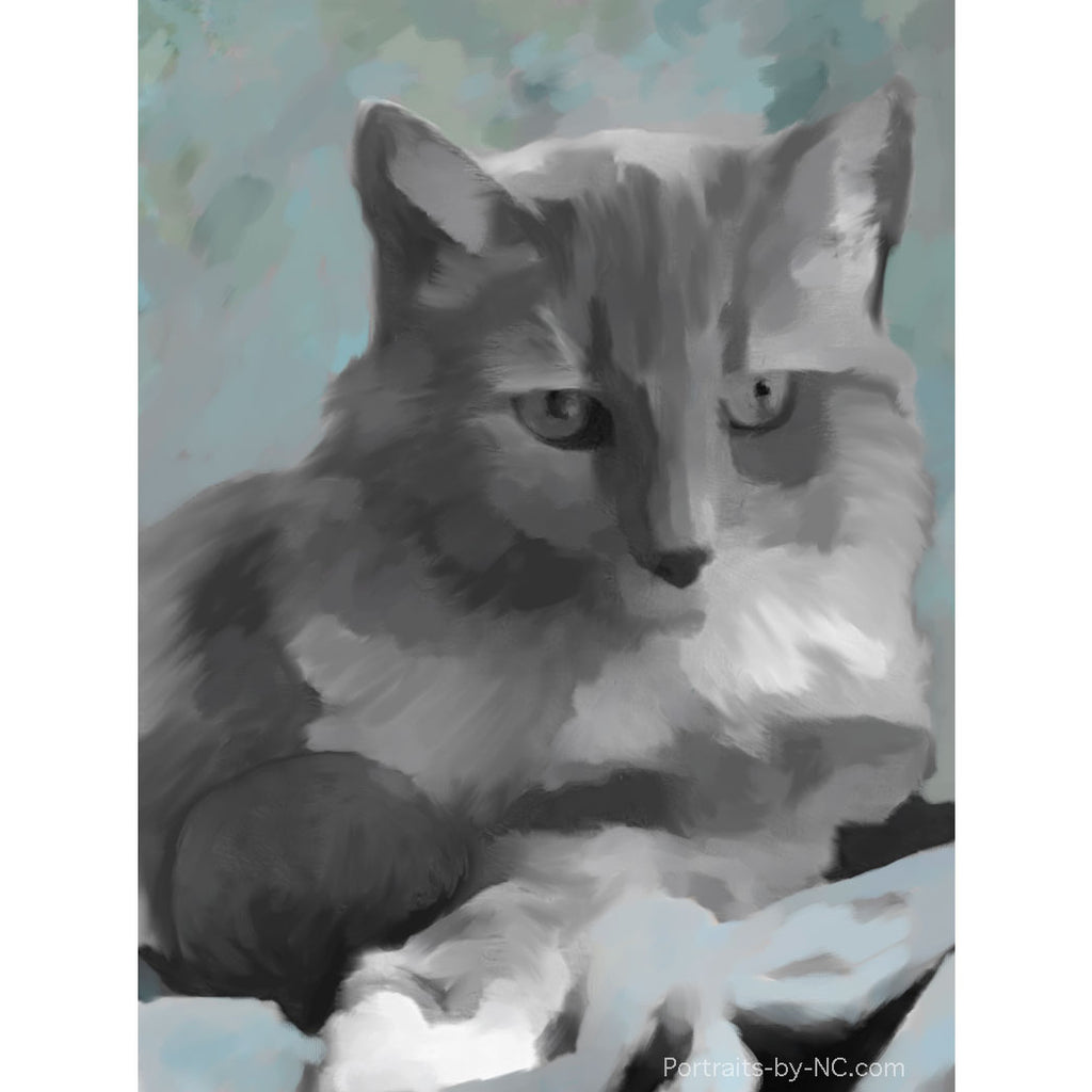 cat portrait wip 2