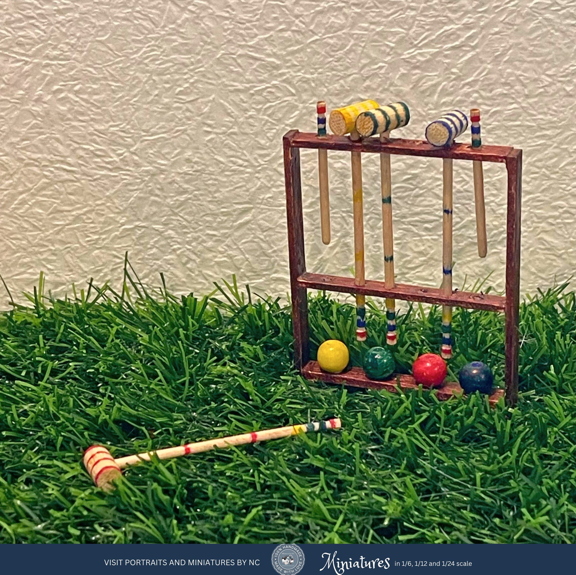 croquet set in lawn