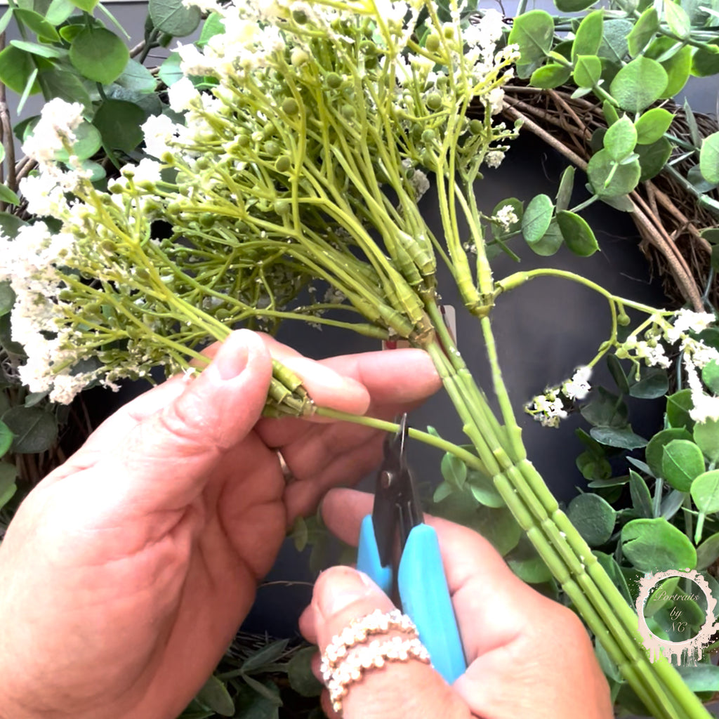 Cutting Baby Breath stems