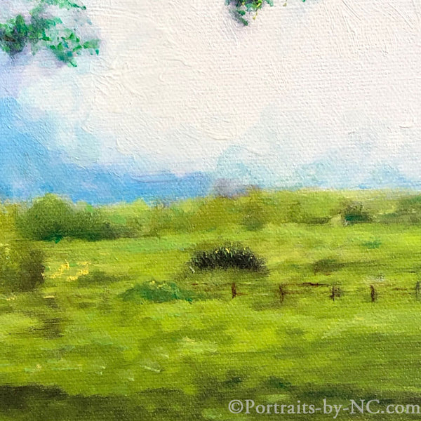 painting of a field