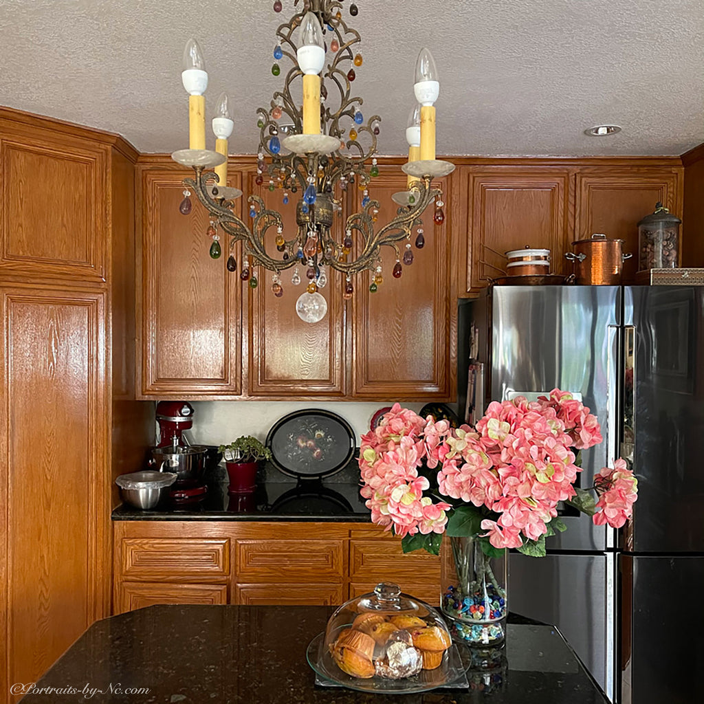 kitchen before brown wood