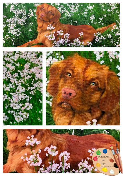 labrador painting collage