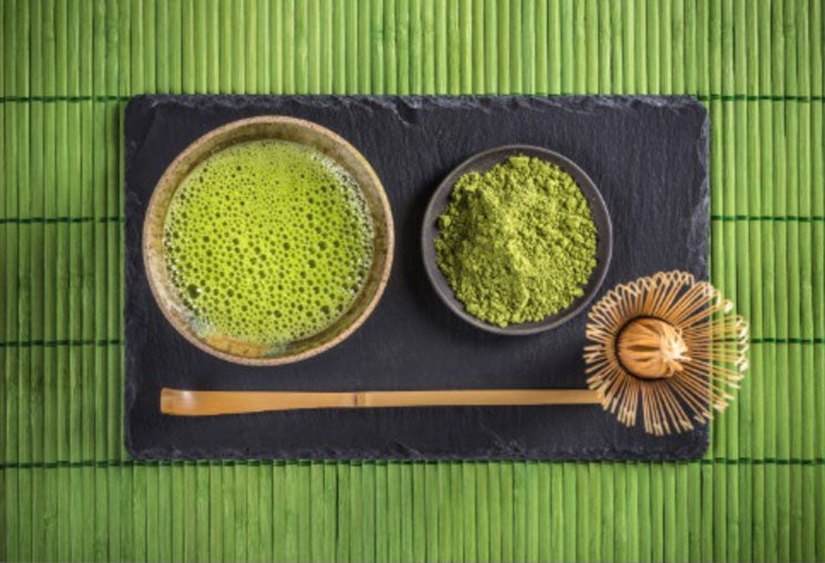 Matcha-Fotodruck mit grünem Tee