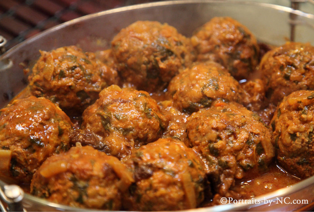 Persian meatballs plated