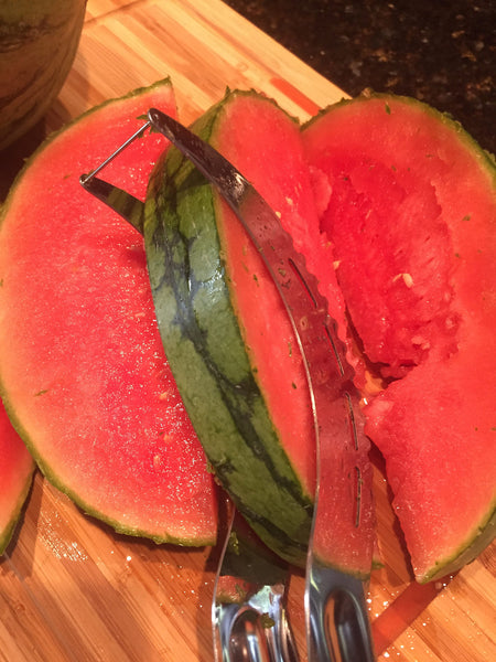 using a watermelon slicer