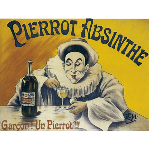 Impression d'affiche d'absinthe de Pierrot