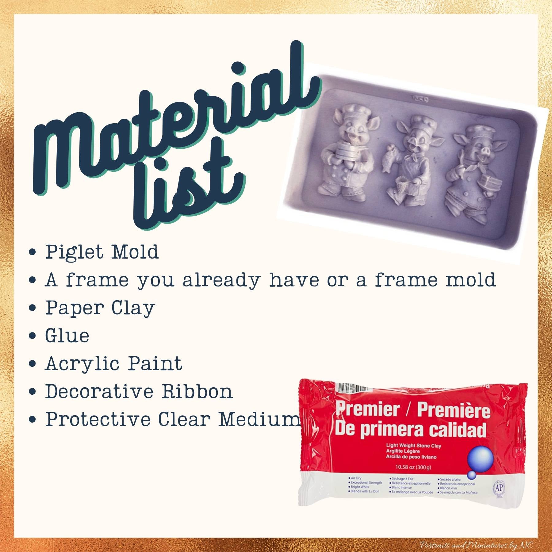 material list for piglet frame