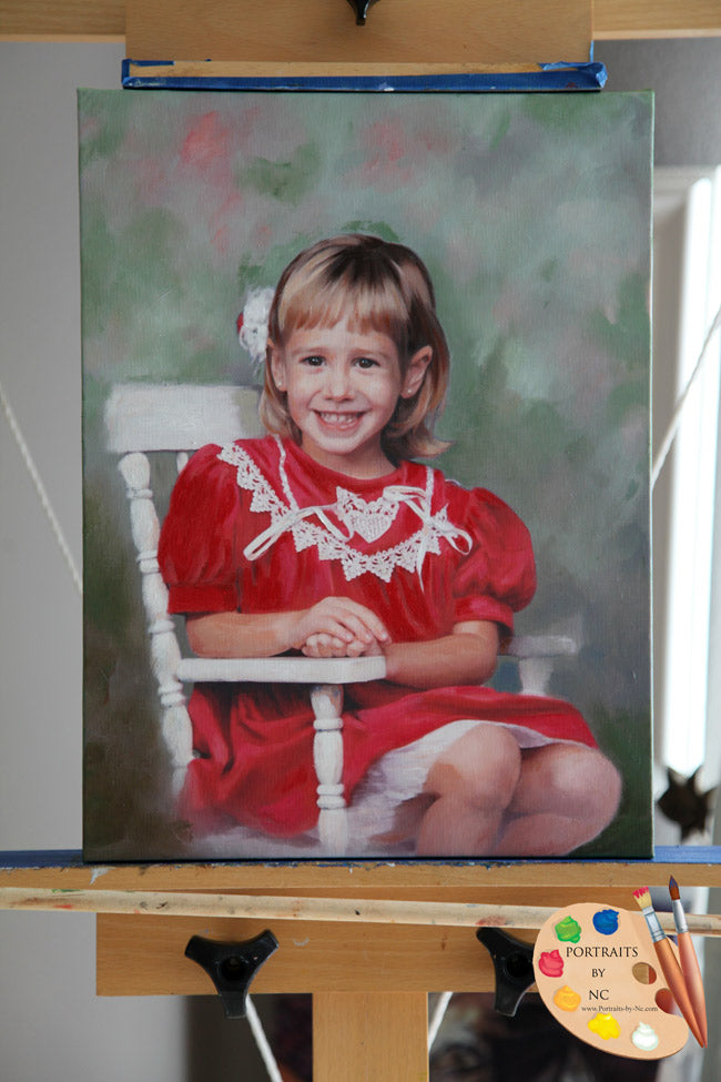 Child Painting on Easel