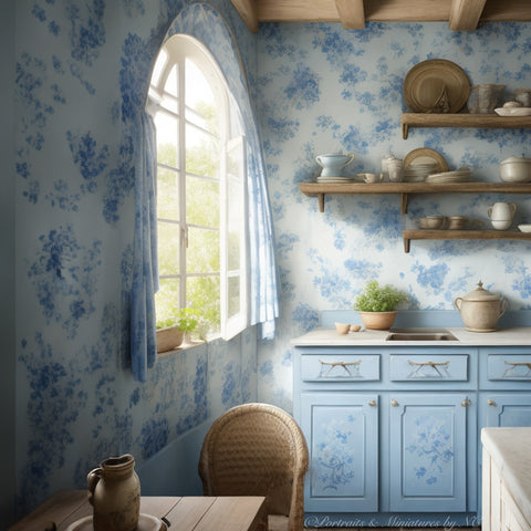 provencal miniature kitchen