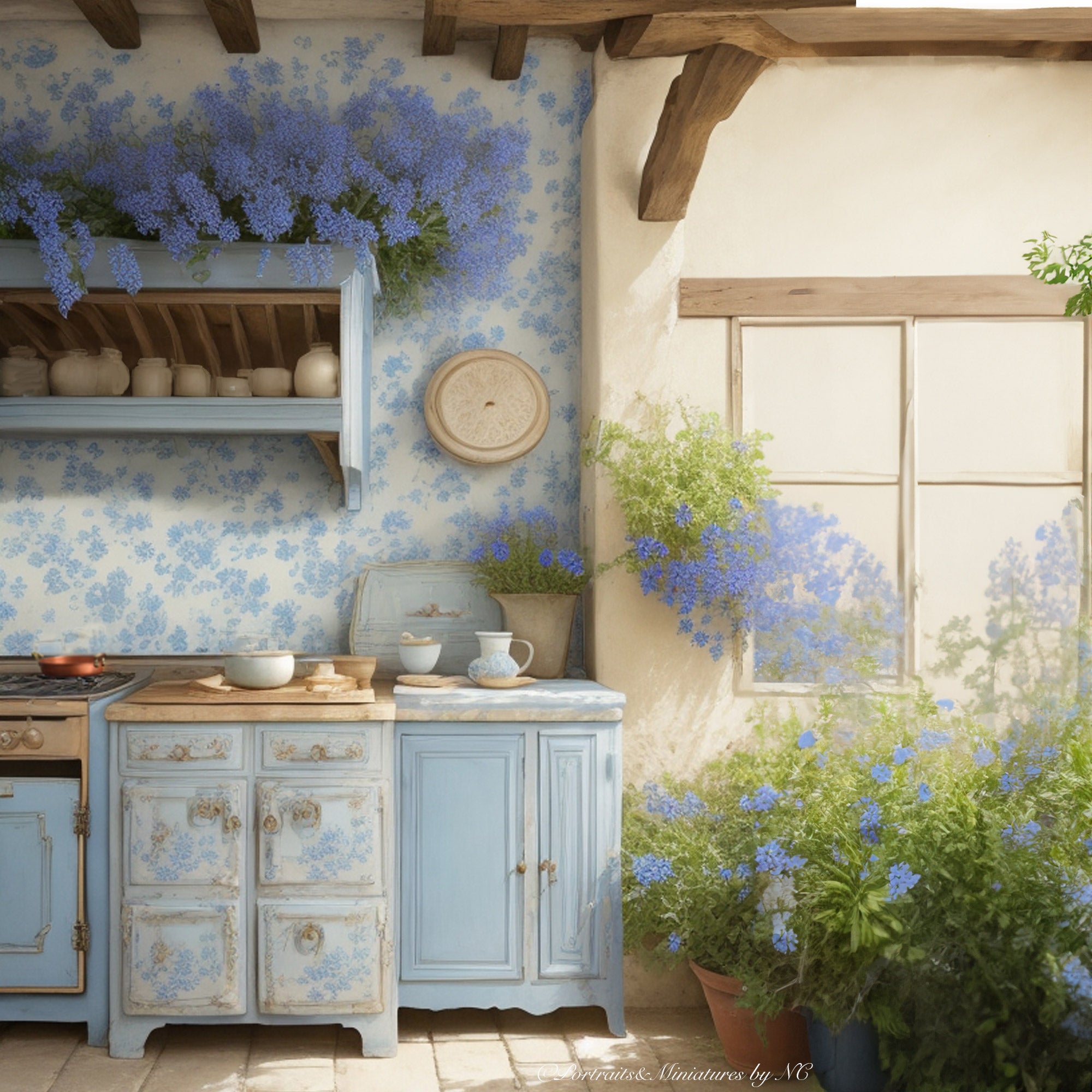 French miniature kitchen