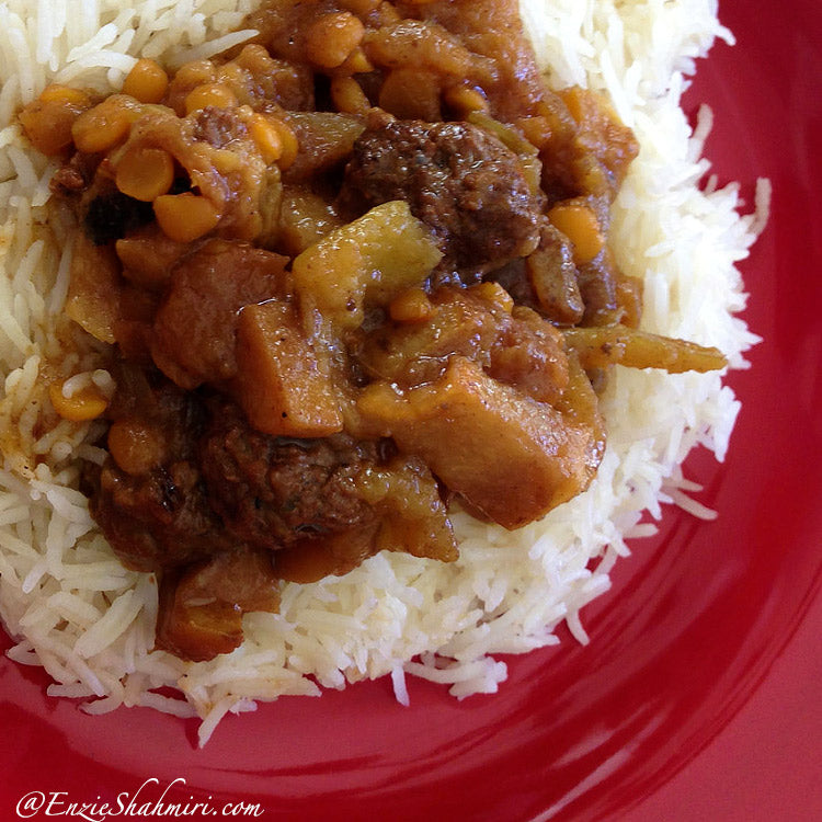 quince stew plated