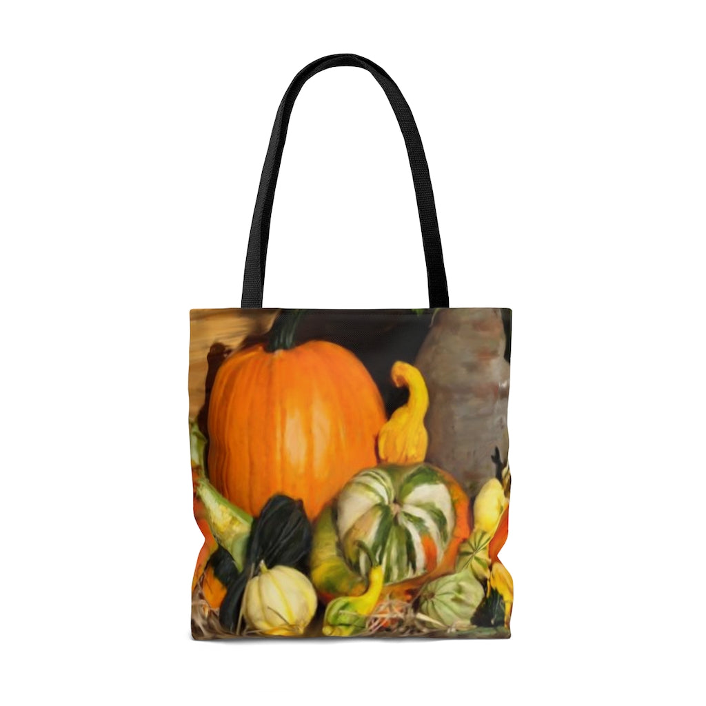Tote Bag - Bountiful Harvest  Gourds large back