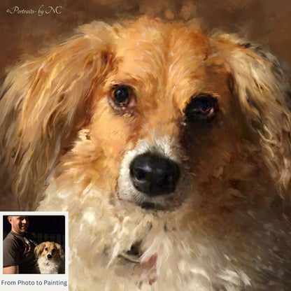 dog portrait from photo