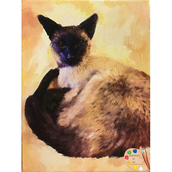 Siamese Cat Painting