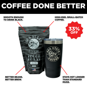 Sea State 20 oz Tumbler + 12 oz Coffee Bundle - Sea State Coffee