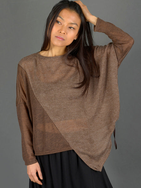 Forgotten Tribes - double fabric asymmetrical top