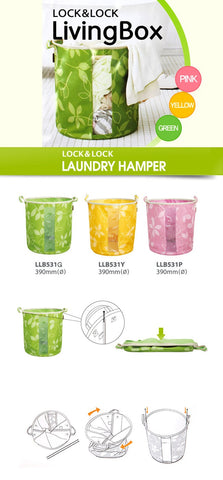 Lock & Lock Laundry Bag 40L Green - LLB531G