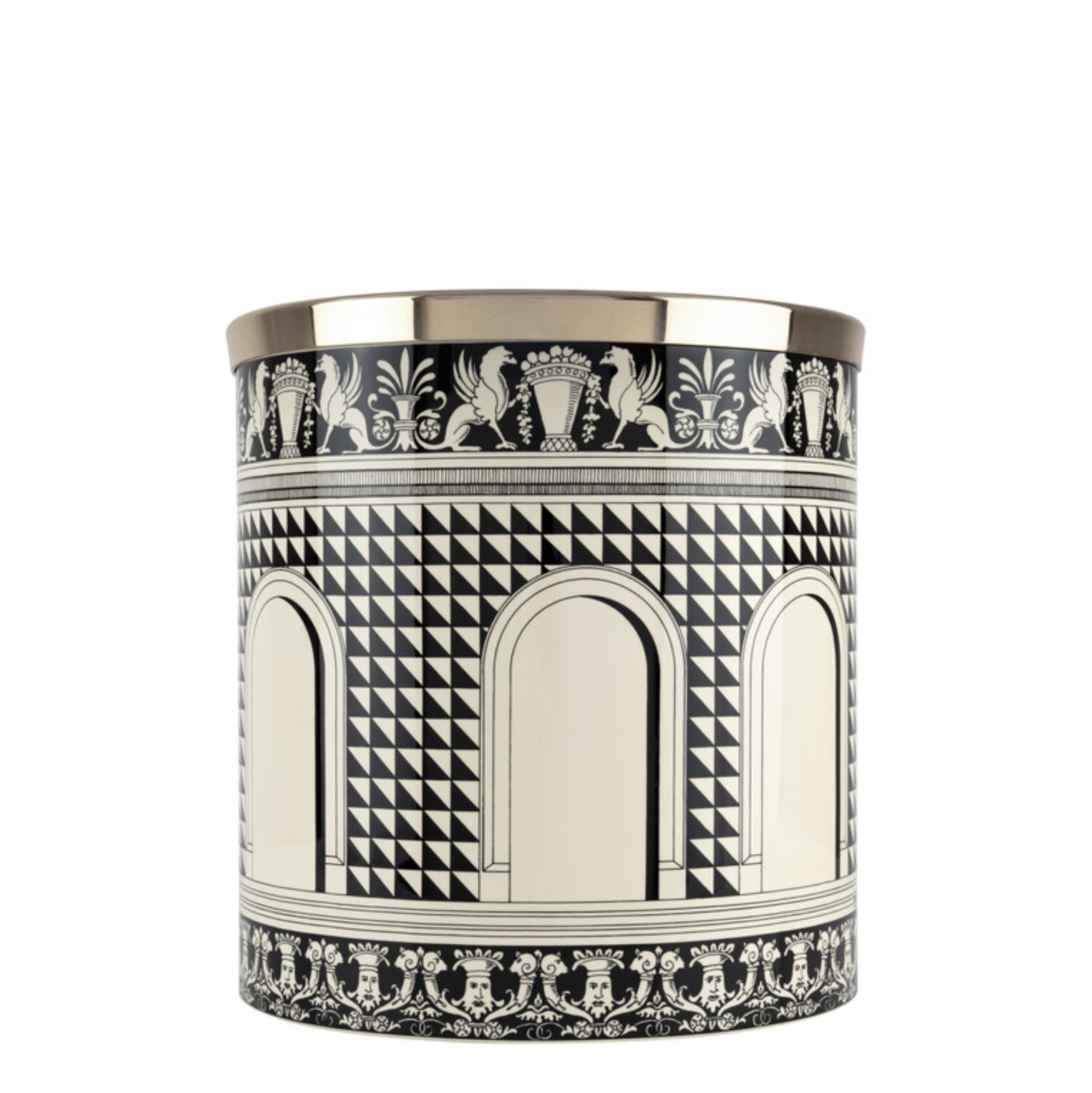Fornasetti Paper Basket Casa con Colonne Black & White | Milk Concept ...