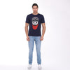 Blue Panda Pilot Animal Printed Cotton T-shirt