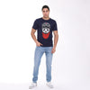 Blue Panda Pilot Animal Printed Cotton T-shirt