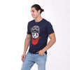 Blue Panda Pilot Animal Printed Cotton T-shirt