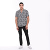 AnthraciteFull Skull Print Men's Short Sleeve Shirts