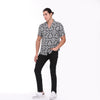 AnthraciteFull Skull Print Men's Short Sleeve Shirts