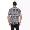 AnthraciteFull Skull Print Men's Short Sleeve Shirts