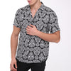 AnthraciteFull Skull Print Men's Short Sleeve Shirts