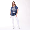 Shiny Sparkly Tree of Life Ballon CutTie Die Navy BLue - Black Top